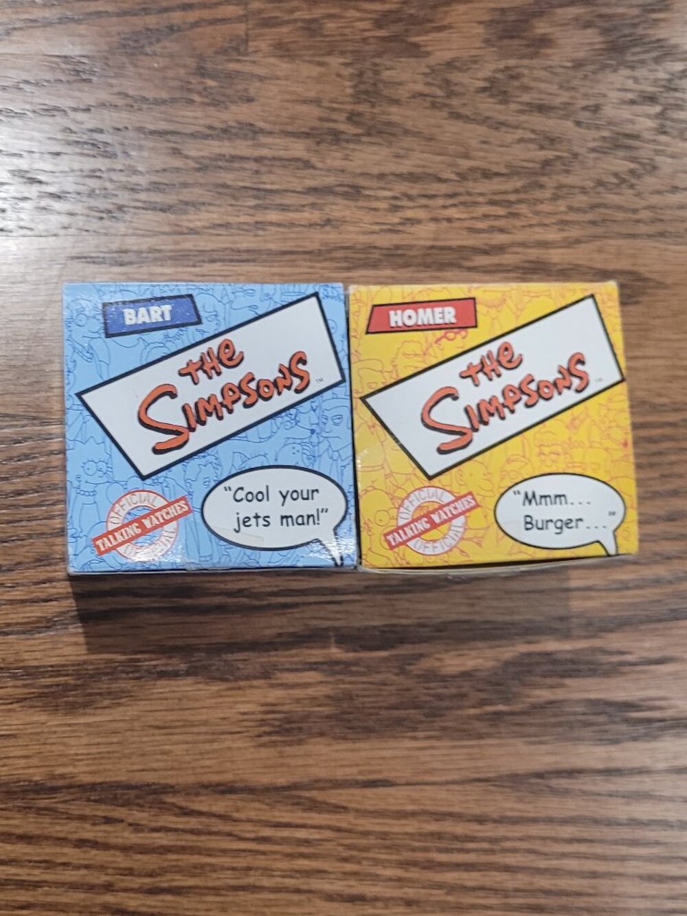 New in Box The Simpsons Burger King Collectors Watches 2002 Lot of 2 Bart Homer